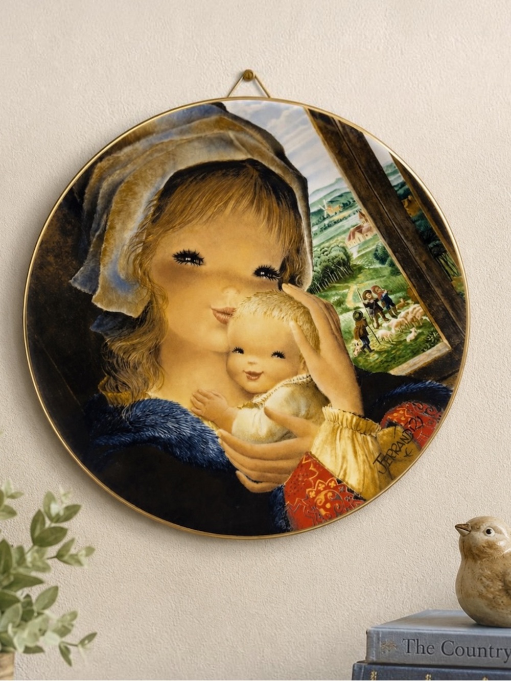 Schmid Jerrandie Pastoral Mother Child Plate Juan Ferrandiz 1978 ANRI Box 10”